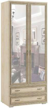 Шкаф двухстворчатый с зеркалом ЛШ-23 Ливорно (Дуб сонома) Шкаф двухстворчатый с зеркалом ЛШ-23 Ливорно (Дуб сонома)