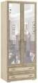 Шкаф двухстворчатый с зеркалом ЛШ-23 Ливорно (Дуб сонома)