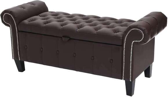 Пуф Торрокс коричневый к/з