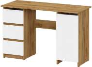 Стол письменный 120 см Денвер, Дуб золотой, белый шагрень