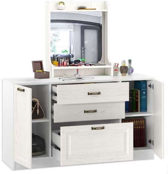 Спальня Ливерпуль вар.6 Белый/Ясень ваниль