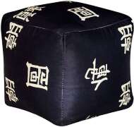 Пуфик Куб Черный Дракон