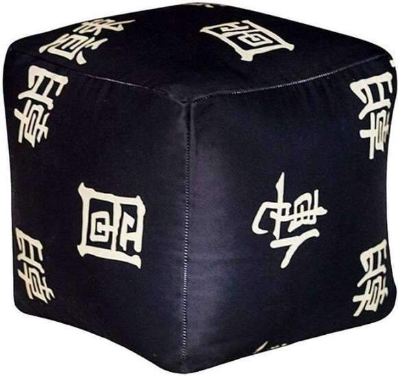 Пуфик Куб Черный Дракон