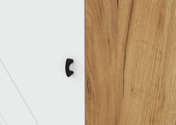 Шкаф трехстворчатый Байкал, Дуб Золотой, Белый матовый