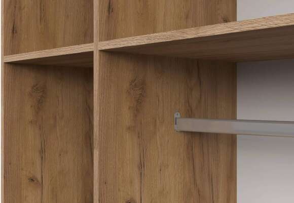 Шкаф трехстворчатый Байкал, Дуб Золотой, Белый матовый