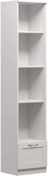 Стеллаж Сириус белый с одним ящиком