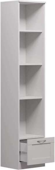 Стеллаж Сириус белый с одним ящиком