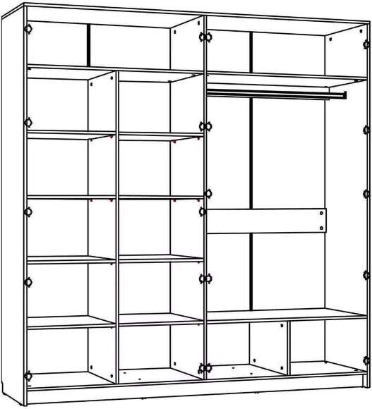 НМ 013.58 Шкаф комбинированный Livorno /дуб бунратти / софт панакота НМ 013.58 Шкаф комбинированный Livorno /дуб бунратти / софт панакота