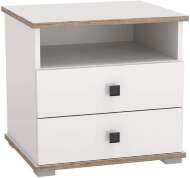 Тумба прикроватная 51.17 Либерти опора h=20мм Белый / Дуб Каньон