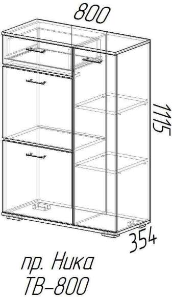 Тумба высокая НИКА ТВ-800 ЭРА (Ясень Шимо) Тумба высокая НИКА ТВ-800 ЭРА (Ясень Шимо)