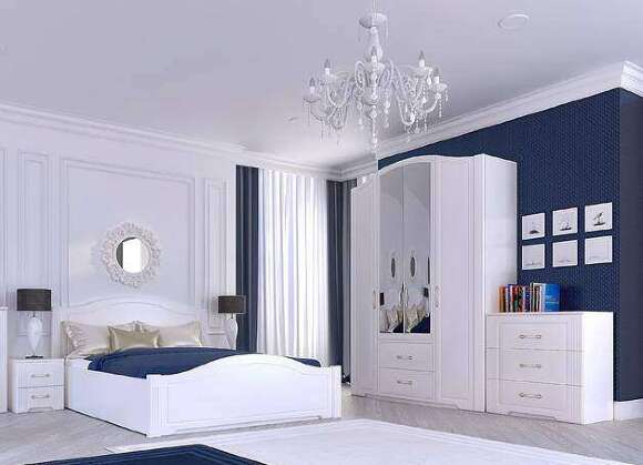 Комод Виктория 03 (Ижмебель) Белый глянец