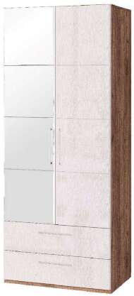 Монреаль (09) Шкаф для одежды с ящик 2-х дв. с зеркалом Монреаль (09) Шкаф для одежды с ящик 2-х дв. с зеркалом