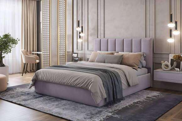 Кровать с подъемным механизмом Лира 160х200, лиловый