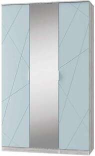 Шкаф трехдверный с зеркалом Лагуна (MLK)
