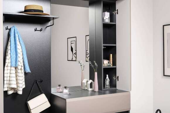 Зеркало настенное Сидней 17.12, Антрацит