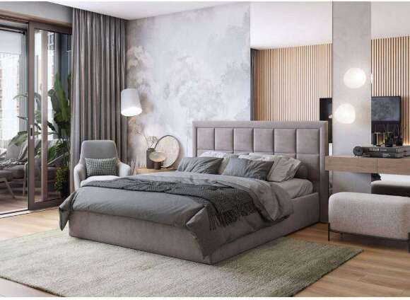 Кровать с подъемным механизмом Белла 120х200, серый