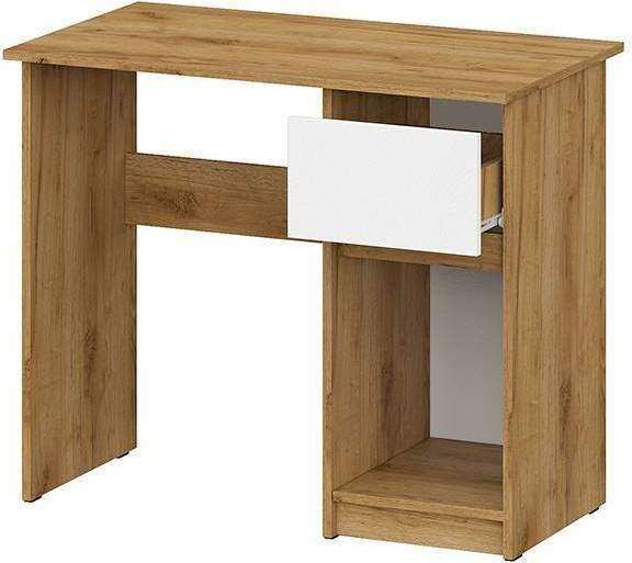 Стол письменный 900 Денвер, Дуб золотой, Белый шагрень