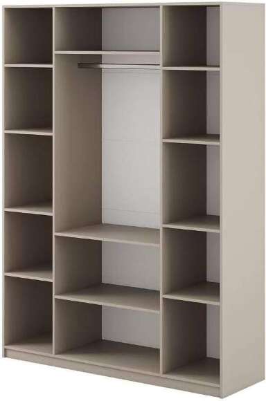 Шкаф распашной с наполнением (11 полок + штанга) ШК 5 (1600), Меланж Шкаф распашной с наполнением (11 полок + штанга) ШК 5 (1600), Меланж