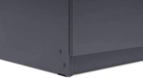 Шкаф распашной с наполнением (3 полки + 2 ящика + штанга) ШК 5 (800), Графит