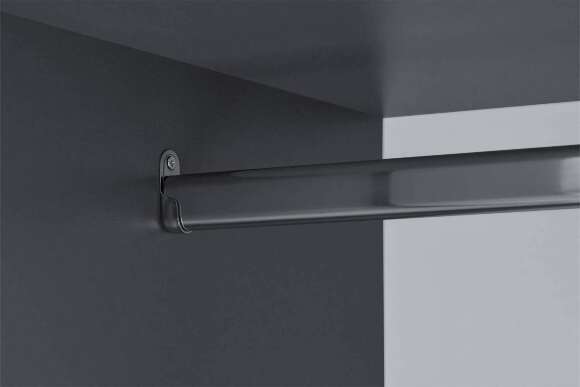 Шкаф распашной с наполнением (3 полки + 2 ящика + штанга) ШК 5 (800), Графит