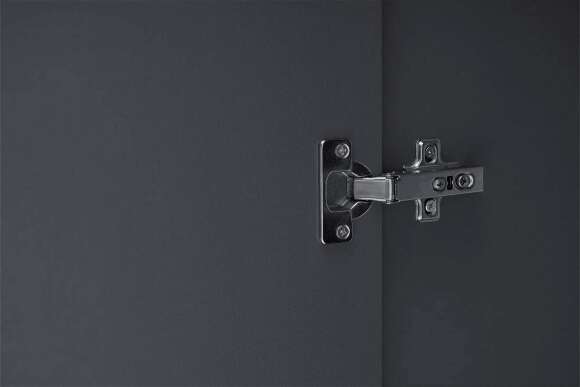 Шкаф распашной с наполнением (3 полки + 2 ящика + штанга) ШК 5 (800), Графит