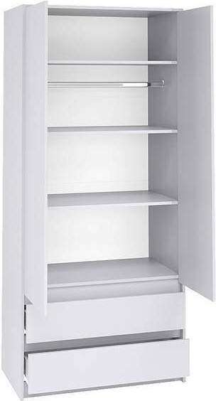 Шкаф двухстворчатый Айден серый