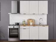Кухня Венера 1500 МДФ Белый матовый фрезерованный Кухня Венера 1500 МДФ Белый матовый фрезерованный