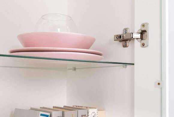 Шкаф витрина Валенсия 13.217, Белый