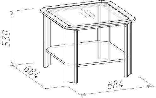 Стол журнальный Глазов-мебель Sherlock 16 (Дуб сонома) Стол журнальный Глазов-мебель Sherlock 16 (Дуб сонома)