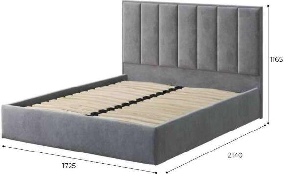 Кровать с подъемным механизмом Лира 160х200, серый