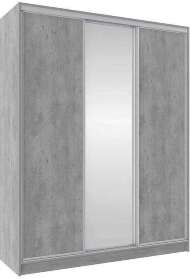 Шкаф-купе трехдверный с зеркалом 1800 Домашний Atelier светлый