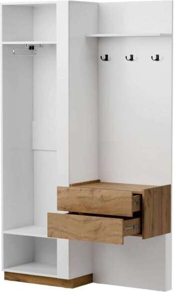 Адель Прихожая левая Белый / Дуб Вотан
