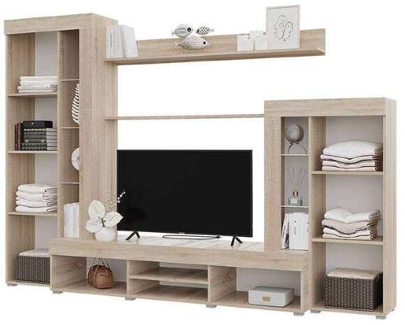 Гостиная Дельта (Горизонт) Белый / Сонома Гостиная Дельта (Горизонт) Белый / Сонома