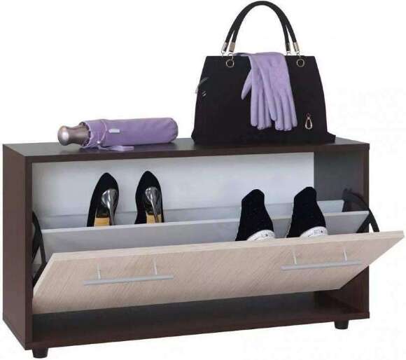 Обувница ТП-3 Венге/Беленый дуб Обувница ТП-3 Венге/Беленый дуб