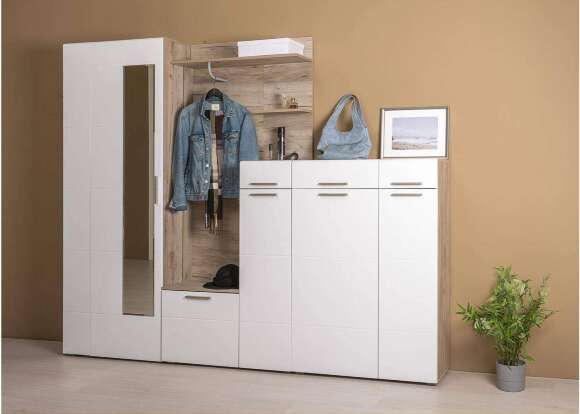 Комод Лайн 13.121, Дуб серый, Белый Комод Лайн 13.121, Дуб серый, Белый