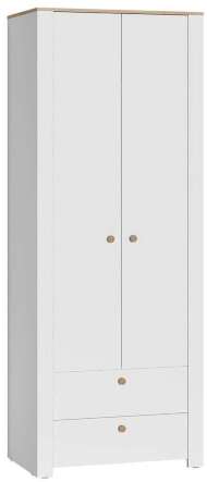 Джастин Шкаф для одежды 13.339 белый/дуб белый