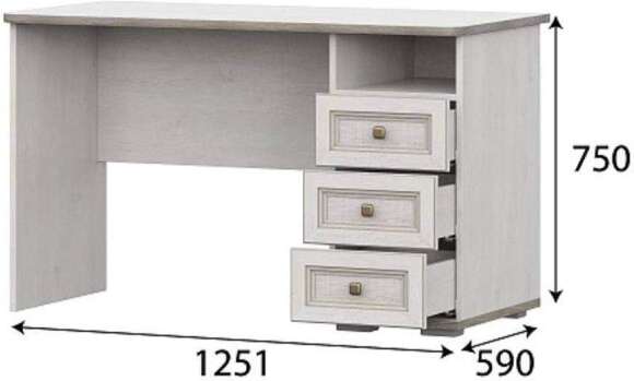 Стол письменный Александрия СТ-101, Сосна Санторини светлый Стол письменный Александрия СТ-101, Сосна Санторини светлый