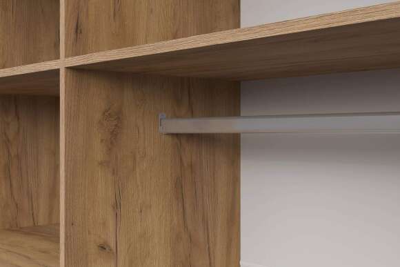 Шкаф четырехстворчатый Байкал, Дуб Золотой, Белый матовый