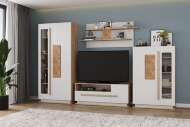 Гостиная Дора комплектация 1 дуб сонома/белый глянец
