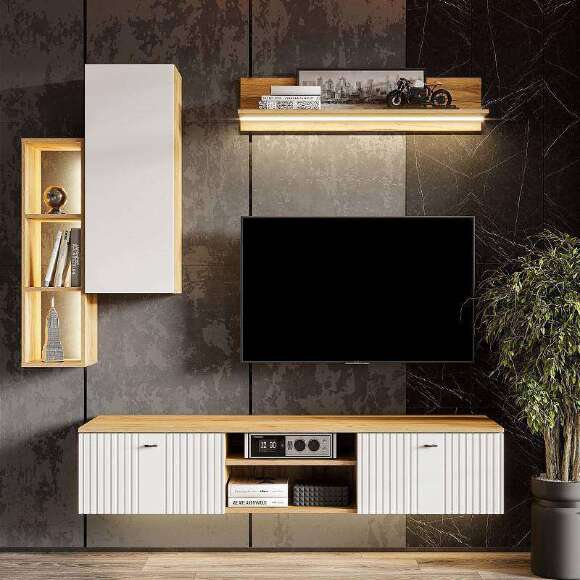 Шкаф навесной Милан (SV-Мебель) Белый