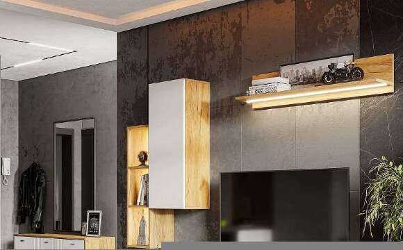 Шкаф навесной Милан (SV-Мебель) Белый