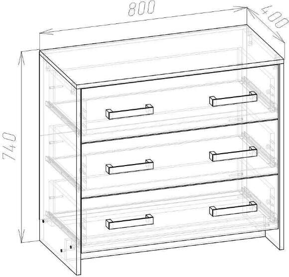 Комод Соня, Венге, дуб молочный Комод Соня, Венге, дуб молочный