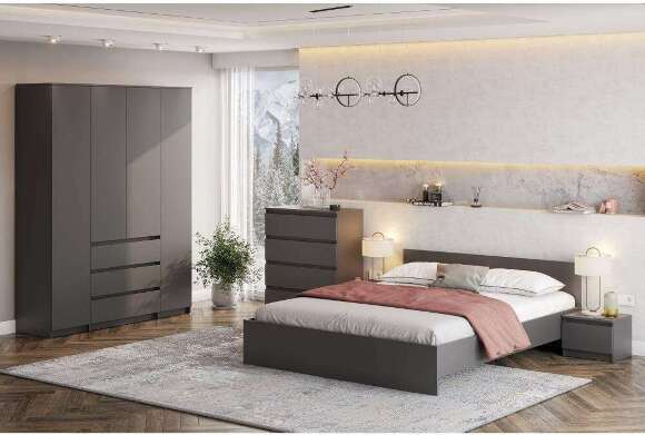 Шкаф для одежды и белья Денвер, графит