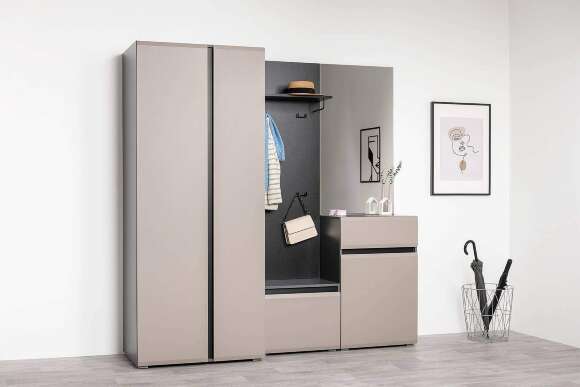 Комод Сидней 16.231.02, Антрацит, Веллюто Капучино Комод Сидней 16.231.02, Антрацит, Веллюто Капучино