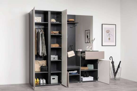 Комод Сидней 16.231.02, Антрацит, Веллюто Капучино Комод Сидней 16.231.02, Антрацит, Веллюто Капучино