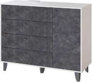 Комод Катрин-13, Белый, Мальта грей