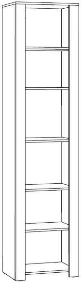 Джастин Шкаф торцевой 16.306 белый/дуб белый