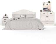 Спальня Ливерпуль вар.9 Белый/Ясень ваниль