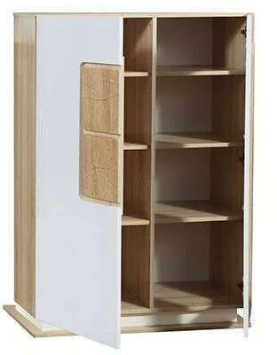 Гостиная Дора комплектация 2 дуб сонома/белый глянец Гостиная Дора комплектация 2 дуб сонома/белый глянец