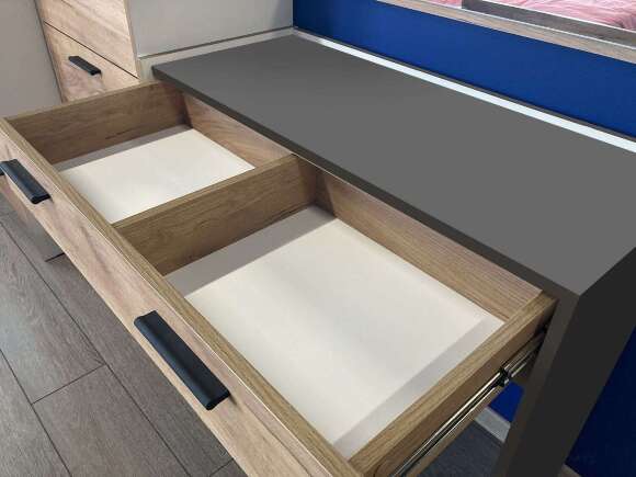 НМ 011.40 Стол туалетный Оттавия Антрацит/Дуб золотой НМ 011.40 Стол туалетный Оттавия Антрацит/Дуб золотой